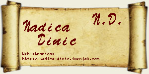Nadica Dinić vizit kartica